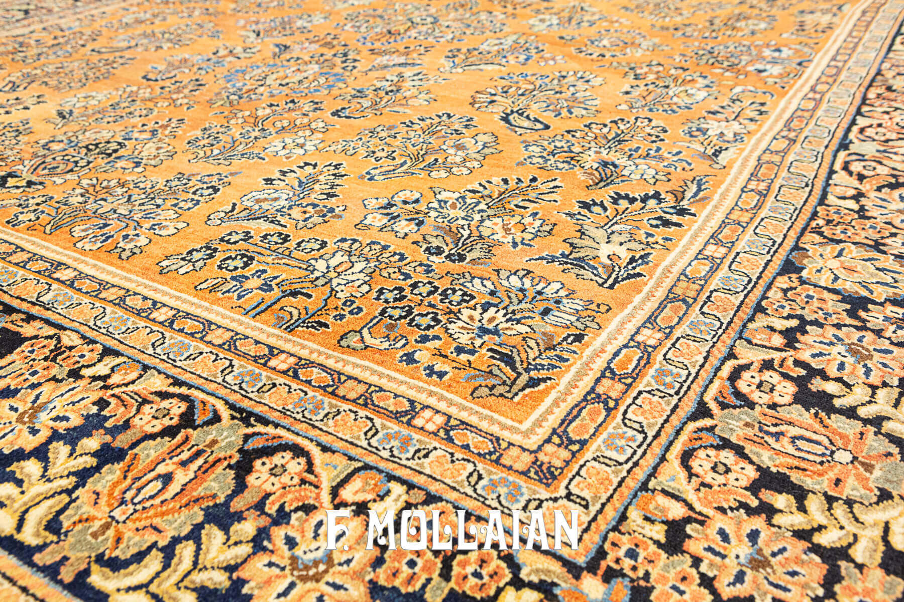 Hand-knotted Floral and All-over Persian Saruk Antique Carpet n°:49622648